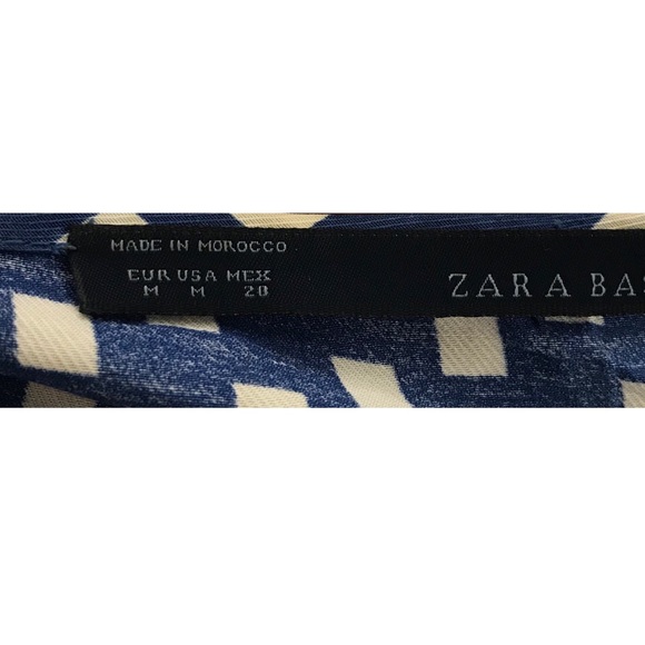 Zara basic M dress front zipper tunic print - Picture 6 of 6